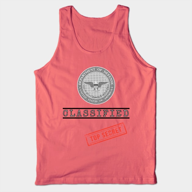 Classified Document Top Secret Halloween Costume Tank Top by WearablePSA